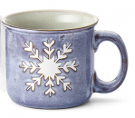 Becher Snowflake | Keramik mit Relief 0,4l